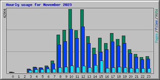 Hourly usage for November 2023