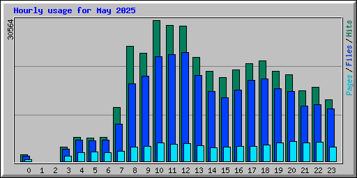 Hourly usage for May 2025