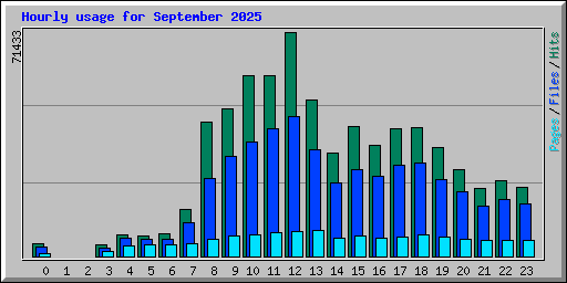 Hourly usage for September 2025