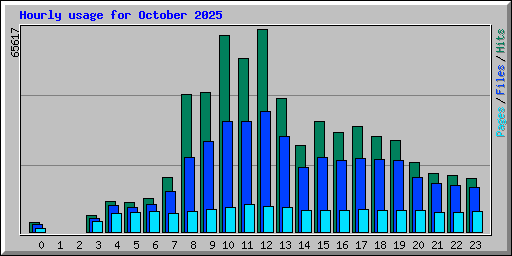 Hourly usage for October 2025