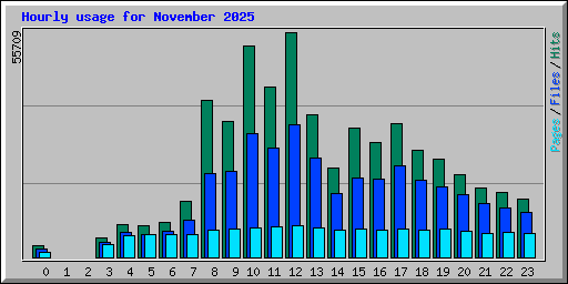 Hourly usage for November 2025